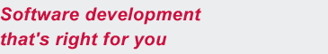 Software development that's right for you